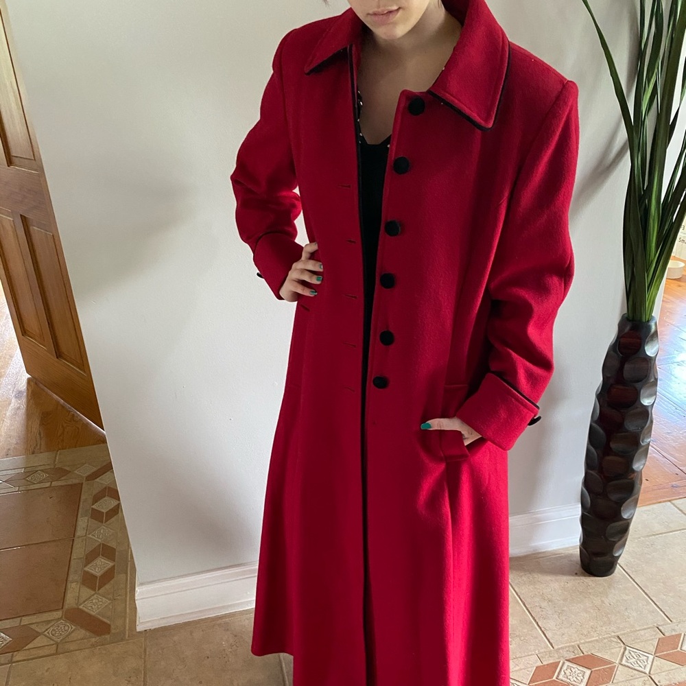 Red dress coat